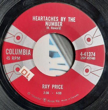 Ray Price : Heartaches By The Number (7", Single)