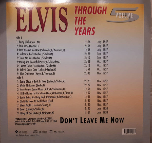Elvis Presley : Elvis Through The Years Vol 5 - Don't Leave Me Now (LP, Comp)