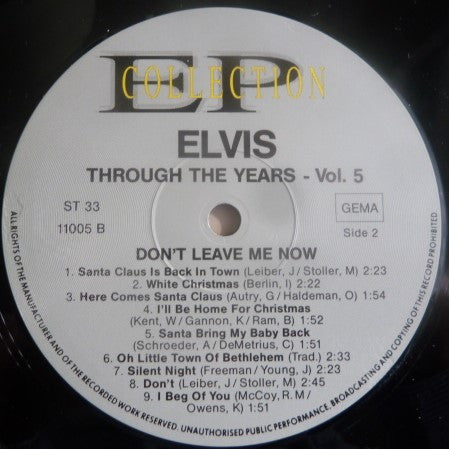Elvis Presley : Elvis Through The Years Vol 5 - Don't Leave Me Now (LP, Comp)