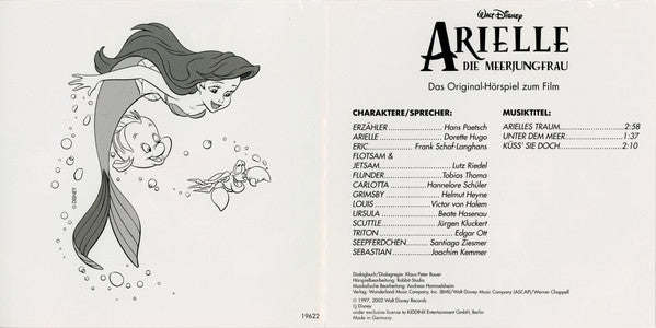 Various : Walt Disney Arielle Die Meerjungfrau (Das Original Hörspiel Zum Film) (CD)