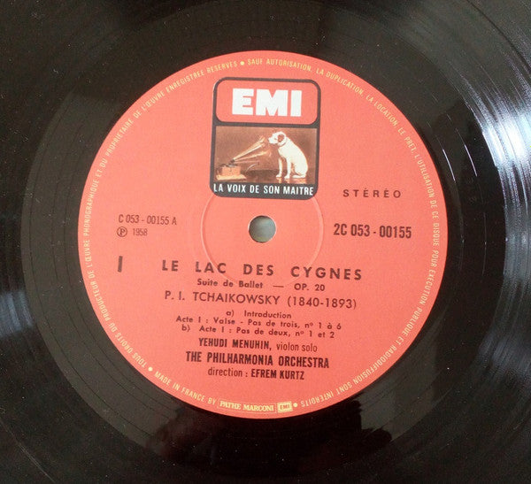 Pyotr Ilyich Tchaikovsky : Yehudi Menuhin - Philharmonia Orchestra - Efrem Kurtz : Le Lac Des Cygnes  (LP, RE)