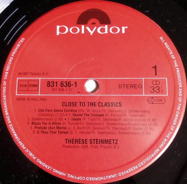 Thérèse Steinmetz : Close To The Classics (LP, Album)
