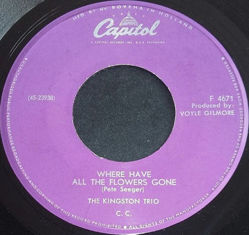 Kingston Trio : Where Have All The Flowers Gone (7", Single)