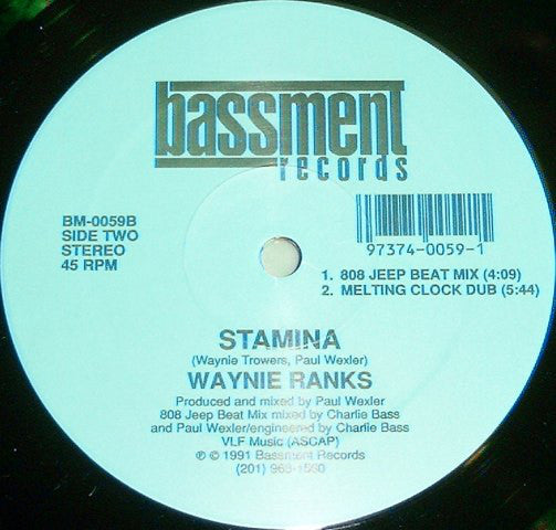 Waynie Ranks : Stamina (12")