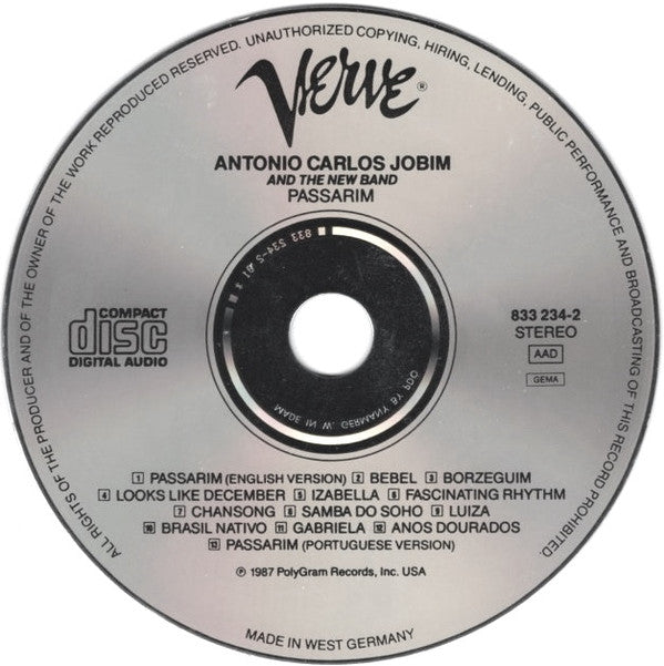 Antonio Carlos Jobim : Passarim (CD, Album)