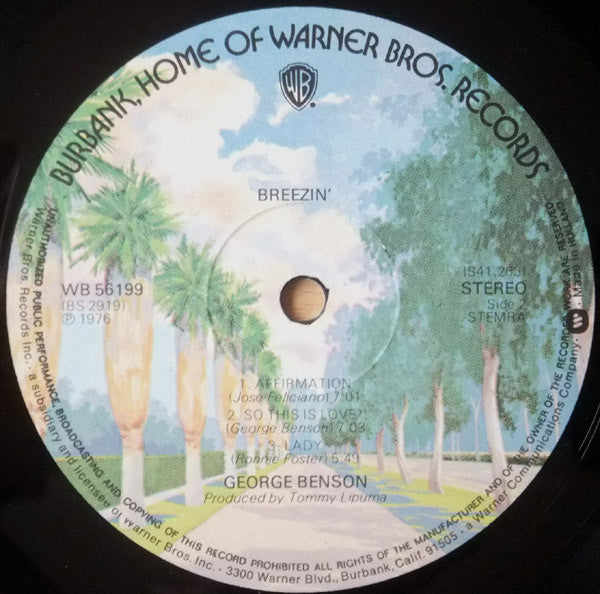 George Benson : Breezin' (LP, Album)