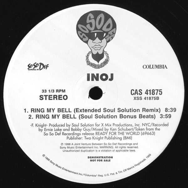 Inoj : Ring My Bell (12", Maxi, Promo)