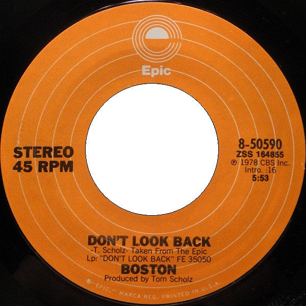 Boston : Don't Look Back (7", Single, Styrene, Pit)