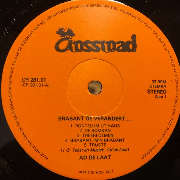 Ad De Laat : Brabant, Ge Verandert... (LP, Album)