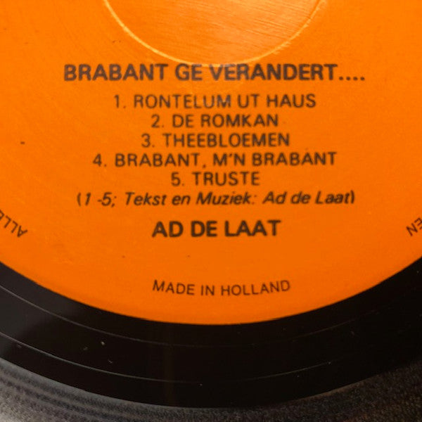 Ad De Laat : Brabant, Ge Verandert... (LP, Album)