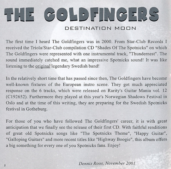 The Goldfingers (4) : Destination Moon (CD, Album)