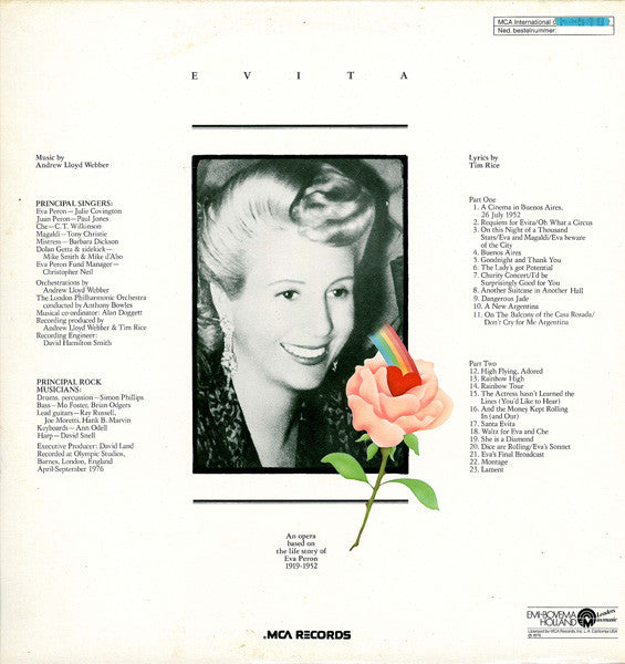 Andrew Lloyd Webber And Tim Rice : Evita (2xLP, Album, Gat)