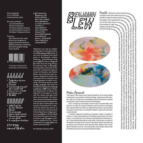 Benjamin Lew : Le Personnage Principal Est Un Peuple Isolé (LP, Comp)