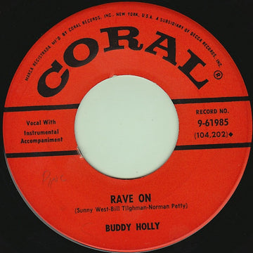 Buddy Holly : Rave On / Take Your Time (7", Single, Pin)