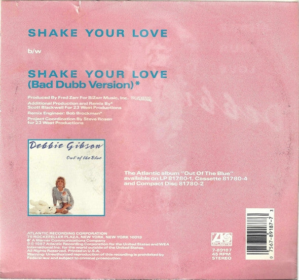 Debbie Gibson : Shake Your Love (7", Single, SP )