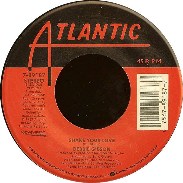 Debbie Gibson : Shake Your Love (7", Single, SP )