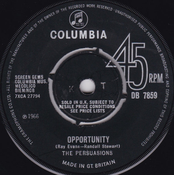 The Persuasions (2) : La, La, La, La, La (7", Single)