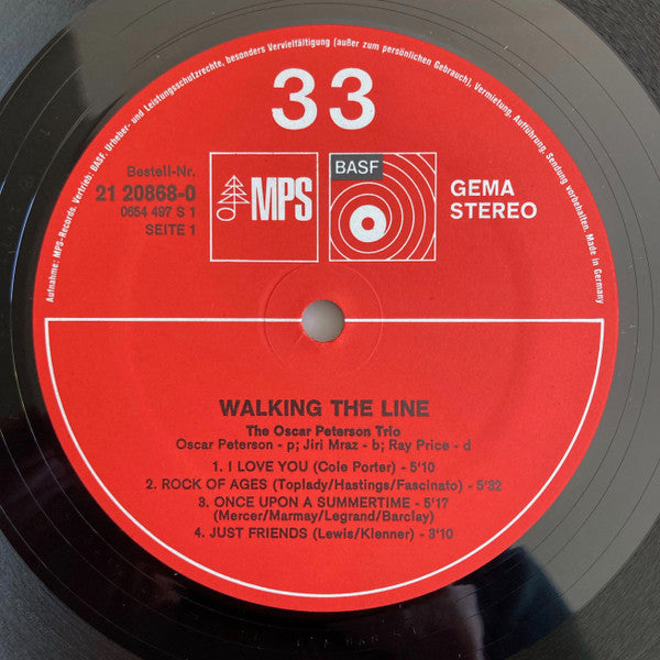 The Oscar Peterson Trio : Walking The Line (LP, Album, Gat)