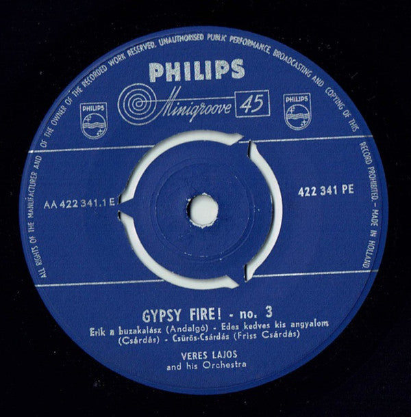 Veres Lajos And His Gipsy-Orchestra : Gypsy Fire! - no. 3 (7", Single)