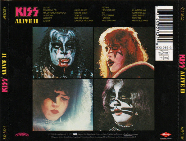 Kiss : Alive II (2xCD, Album, RM, RP)