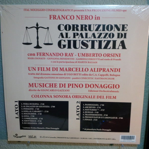 Pino Donaggio : Corruzione Al Palazzo Di Giustizia (LP, Album, RSD, Ltd, S/Edition, Red)
