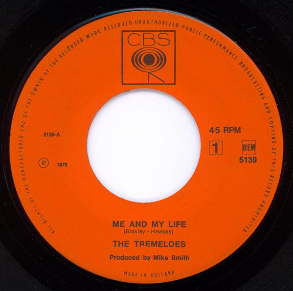 The Tremeloes : Me And My Life / Try Me (7", Single, Lar)