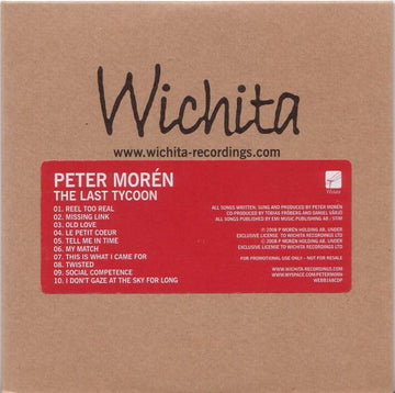 Peter Morén : The Last Tycoon (CD, Album, Promo)