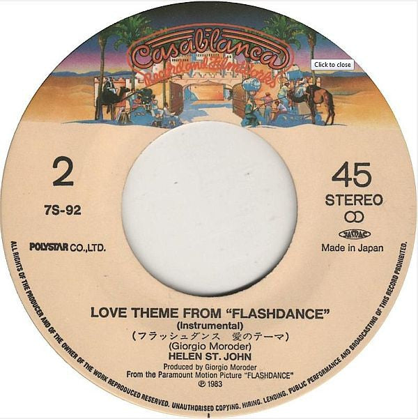 Irene Cara : Flashdance... What A Feeling (7", Single)
