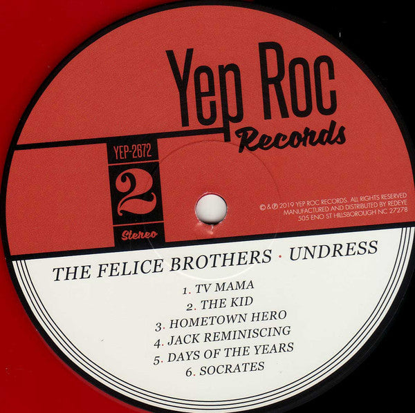 The Felice Brothers : Undress (LP, Album, Ltd, Red)