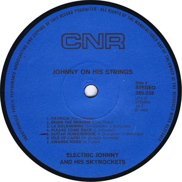 Electric Johnny And His Skyrockets : Johnny On His Strings (LP, Album, Mono)