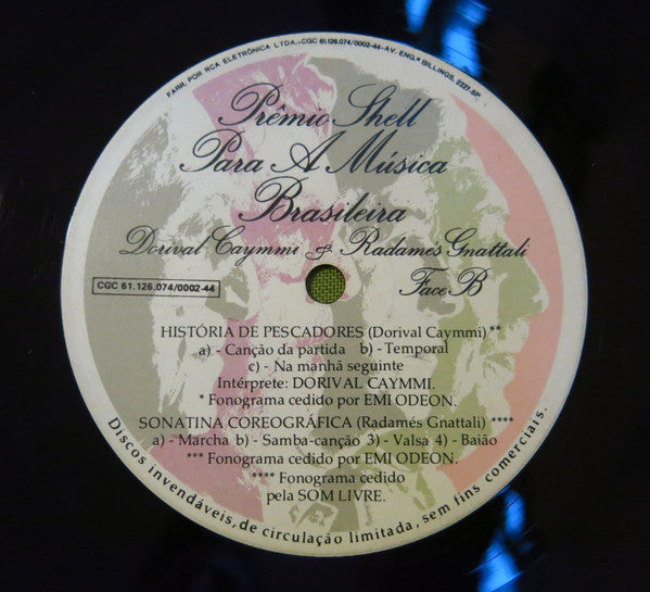 Antonio Carlos Jobim, Francisco Mignone, Dorival Caymmi, Radamés Gnattali : Prêmio Shell Para A Música Brasileira (LP, Comp, Promo)