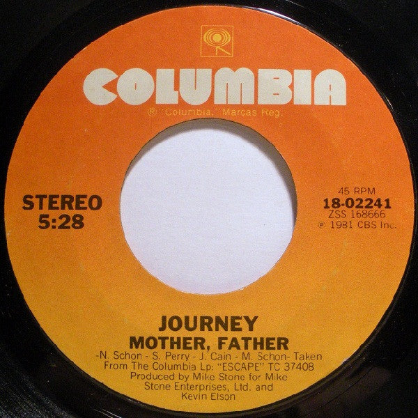 Journey : Who's Crying Now (7", Single, Pit)