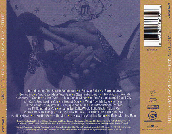 Elvis Presley : Aloha From Hawaii Via Satellite (CD, Album, RE, RM, RP)