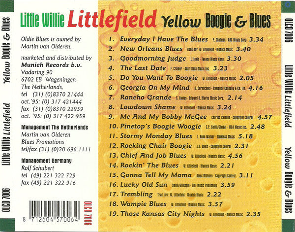 Little Willie Littlefield : Yellow Boogie & Blues (CD, Album)