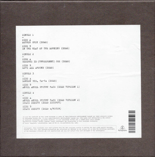 David Bowie : Spying Through A Keyhole (Demos And Unreleased Songs) (Box + 4x7", Mono)