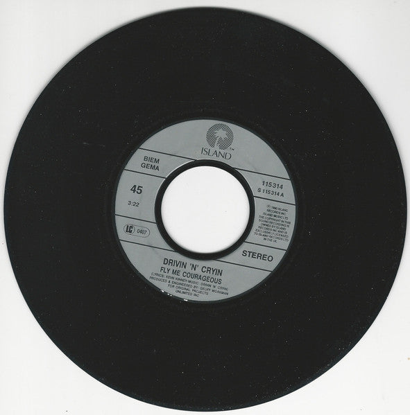 Drivin' N' Cryin' : Fly Me Courageous (7", Single)