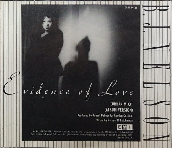 B.J. Nelson : Evidence Of Love (CD, Single, Promo)