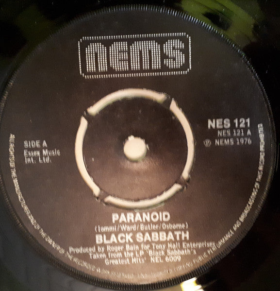 Black Sabbath : Paranoid (7", RE)