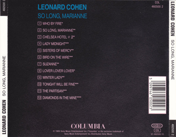 Leonard Cohen : So Long, Marianne (CD, Comp, RE)