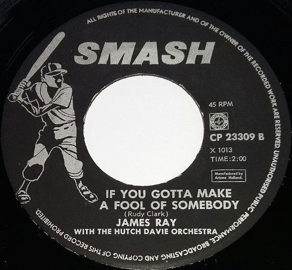 James Ray (2) With Hutch Davie Orchestra & Chorus : Itty Bitty Pieces (7")