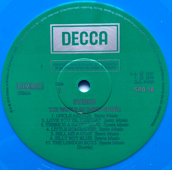 David Bowie : The World Of David Bowie (LP, RSD, Comp, Ltd, RE, Blu)