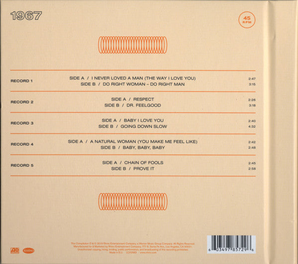 Aretha Franklin : The Atlantic Singles (1967) (7", Single, RE + 7", Single, RE + 7", Single, RE +)