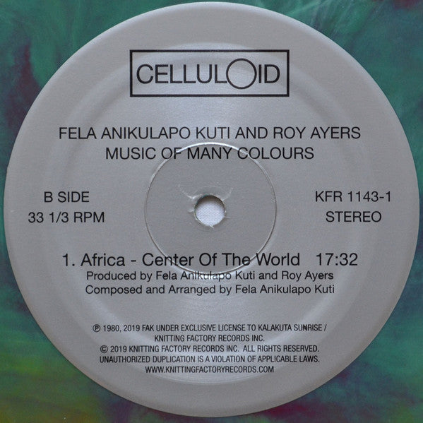 Fela Anikulapo Kuti* And Roy Ayers : Music Of Many Colours (LP, Album, RSD, Ltd, RE, Rai)