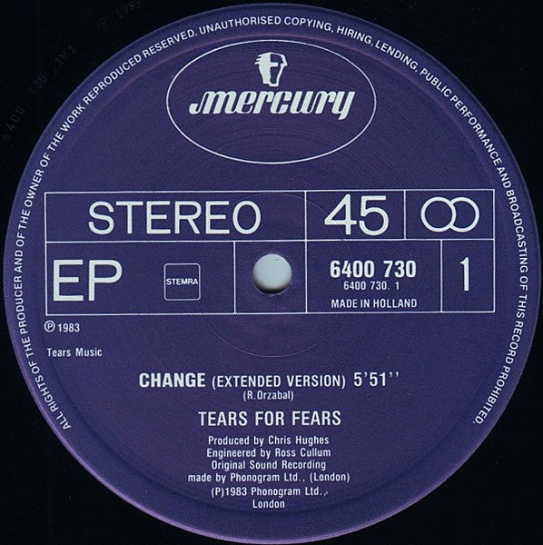 Tears For Fears : Change (12", EP)