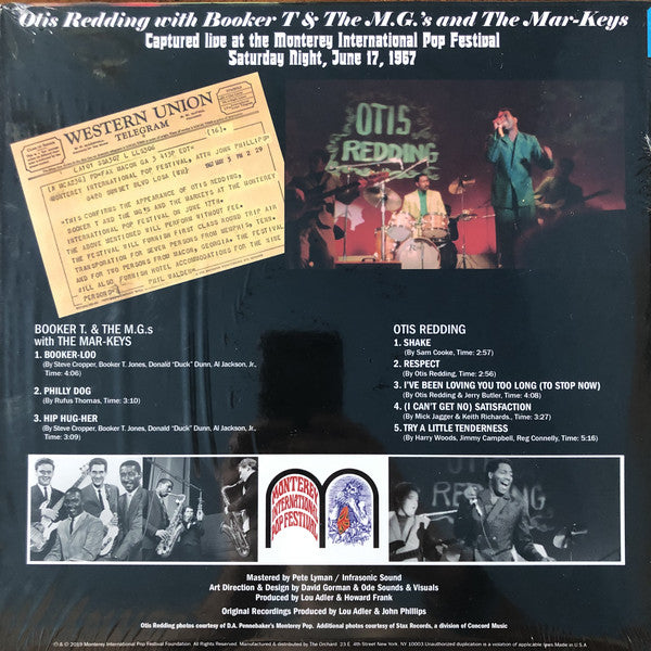 Otis Redding With Booker T & The MG's And The Mar-Keys : Captured Live At The Monterey International Pop Festival (Do It Just One More Time!) (LP, Album, RSD, Ltd, RM, Red)