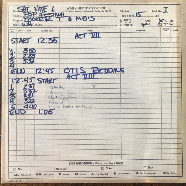 Otis Redding With Booker T & The MG's And The Mar-Keys : Captured Live At The Monterey International Pop Festival (Do It Just One More Time!) (LP, Album, RSD, Ltd, RM, Red)
