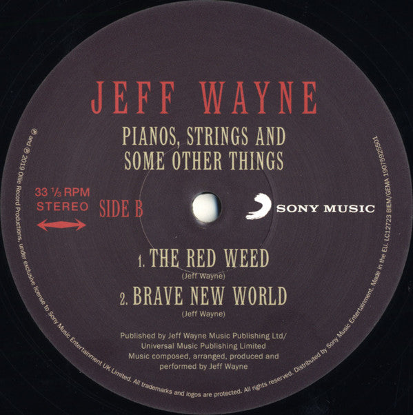 Jeff Wayne : Pianos, Strings And Some Other Things (12", EP, RSD, Ltd, Num)