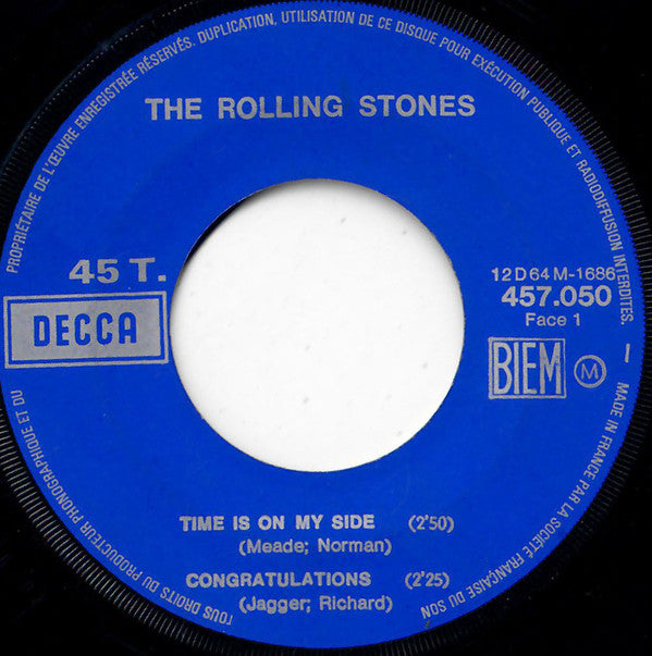 The Rolling Stones : Time Is On My Side (7", EP, Mono, RP)