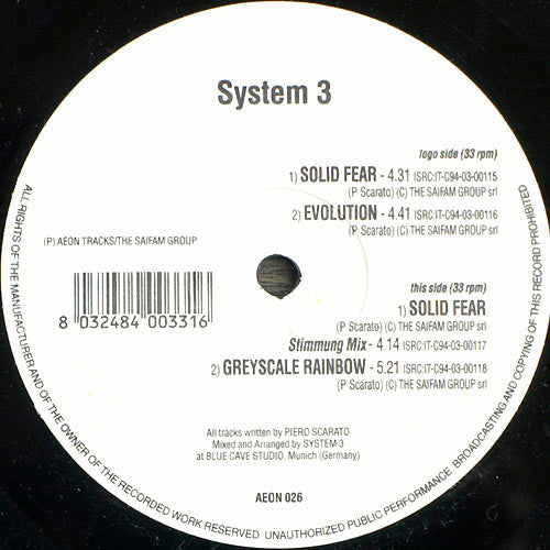 System 3 : Solid Fear (12")