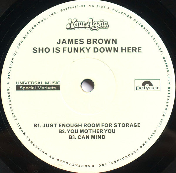James Brown Plays And Directs The James Brown Band : Sho Is Funky Down Here (LP, Album, RSD, RE)